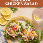 Rainbow Chicken Salad pin.