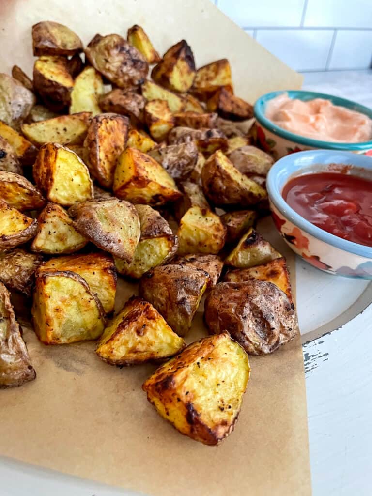 Air Fryer Roasted Potatoes (Healthy + Low-Fat)