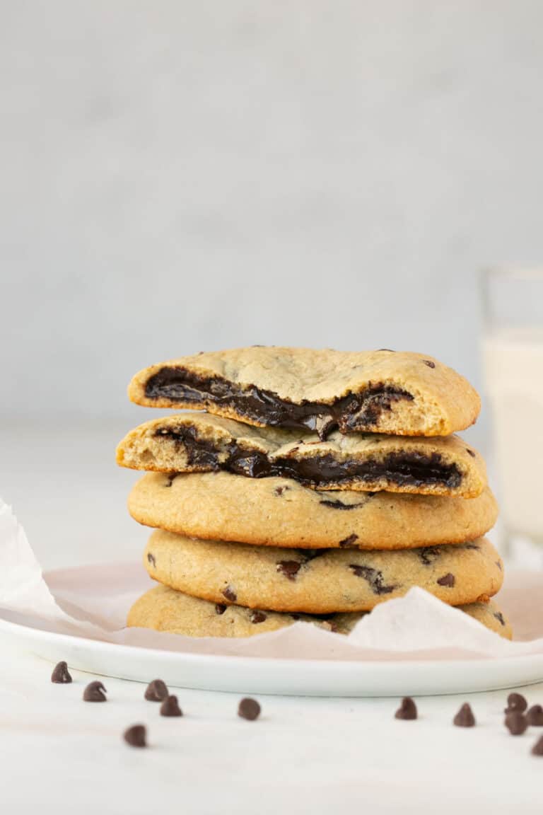 Giant Brownie Stuffed Chocolate Chip Cookies | Lauren Fit Foodie