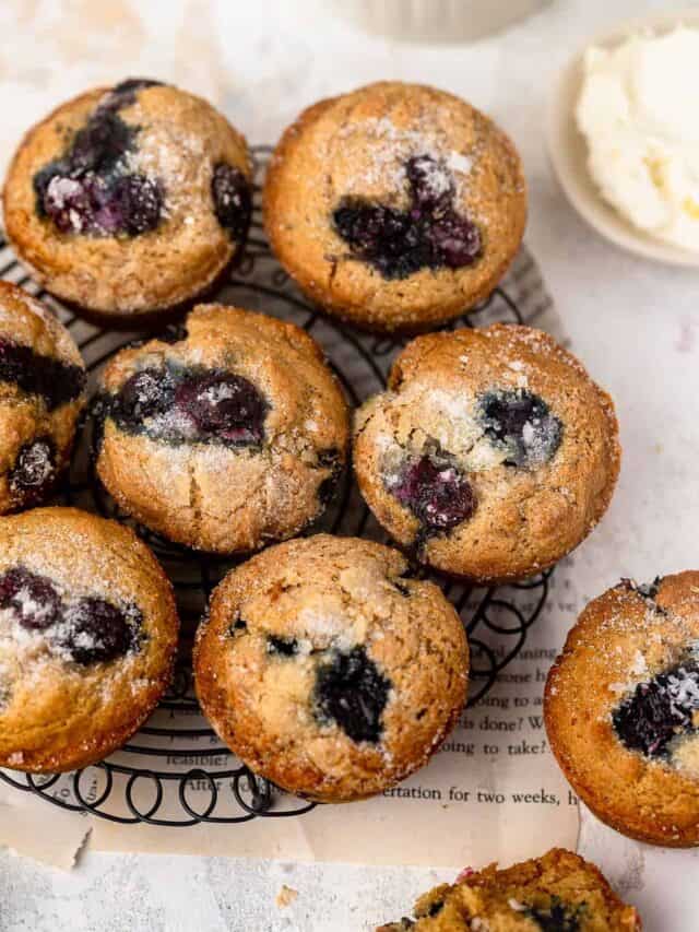 The Best Low Calorie Blueberry Muffins (100 Calories)