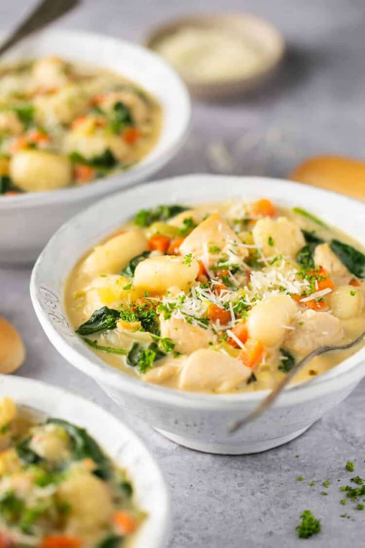 Creamy Lightened-up Chicken Gnocchi Soup (One Pot) | Lauren Fit Foodie