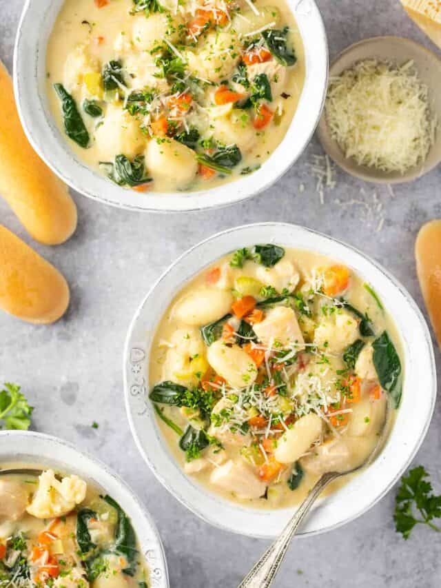 Creamy Lightened-up Chicken Gnocchi Soup (One Pot) | Lauren Fit Foodie