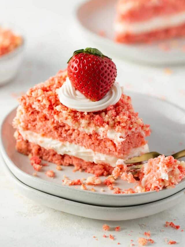 Strawberry Crunch Cake (Lightened Up)