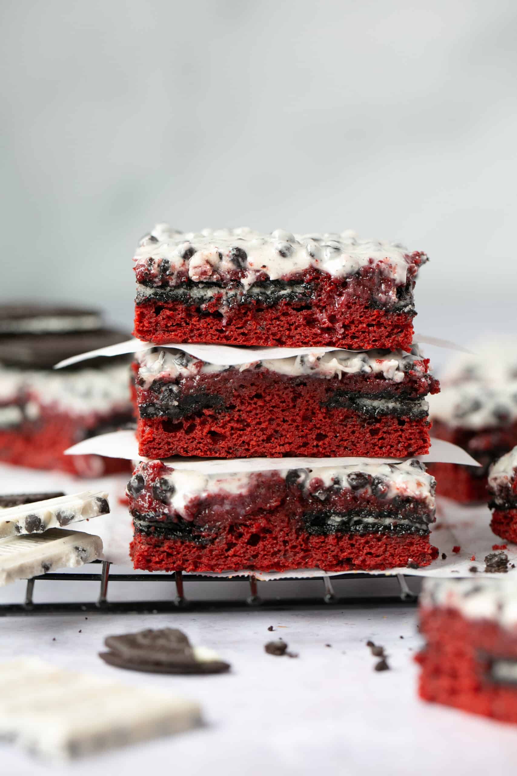 Cookies & Cream Red Velvet Protein Brownies (Low Calorie) Lauren Fit