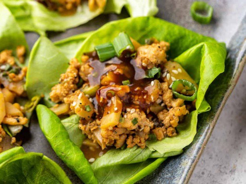 sup✖︎sup ポークチョップ Healthy Chicken Lettuce Wraps (PF Chang's Copycat) | Lauren Fit Foodie