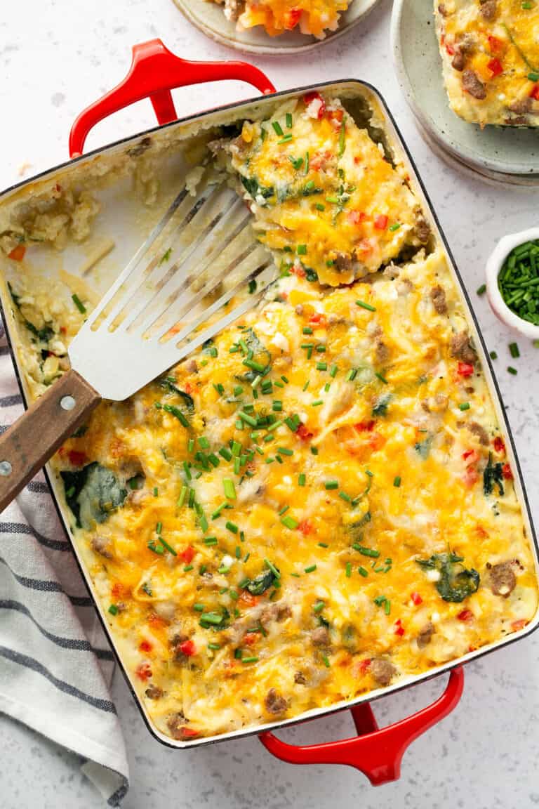 Healthy Cheesy Southwest Hashbrown Casserole | Lauren Fit Foodie