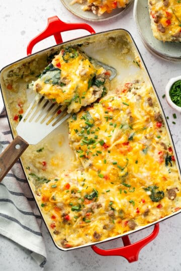 Healthy Cheesy Southwest Hashbrown Casserole | Lauren Fit Foodie