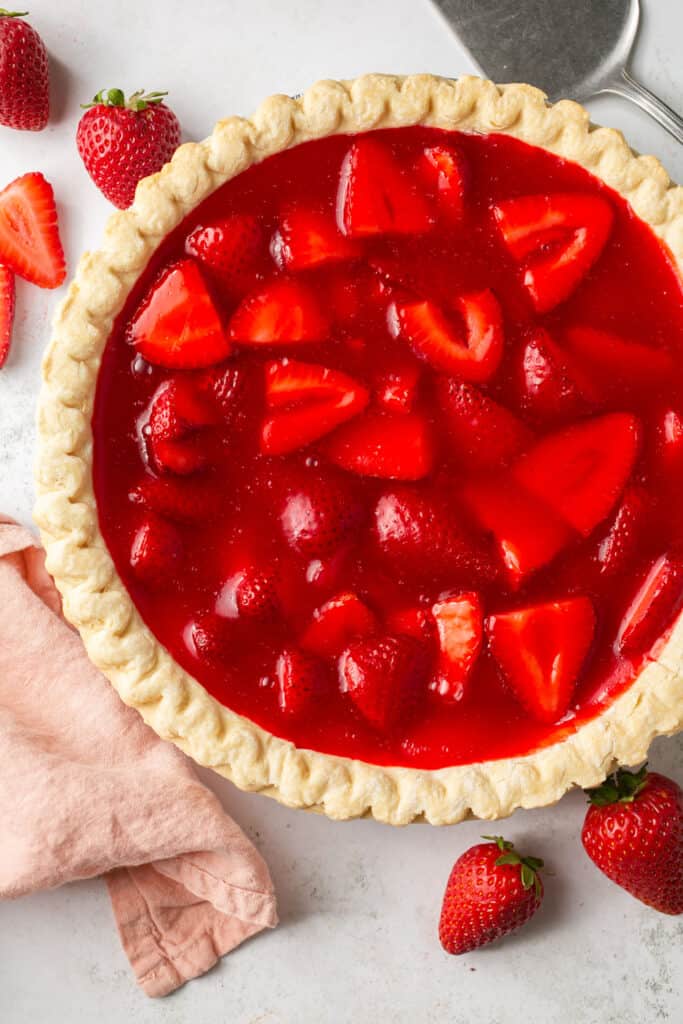 Strawberry pie with jello.