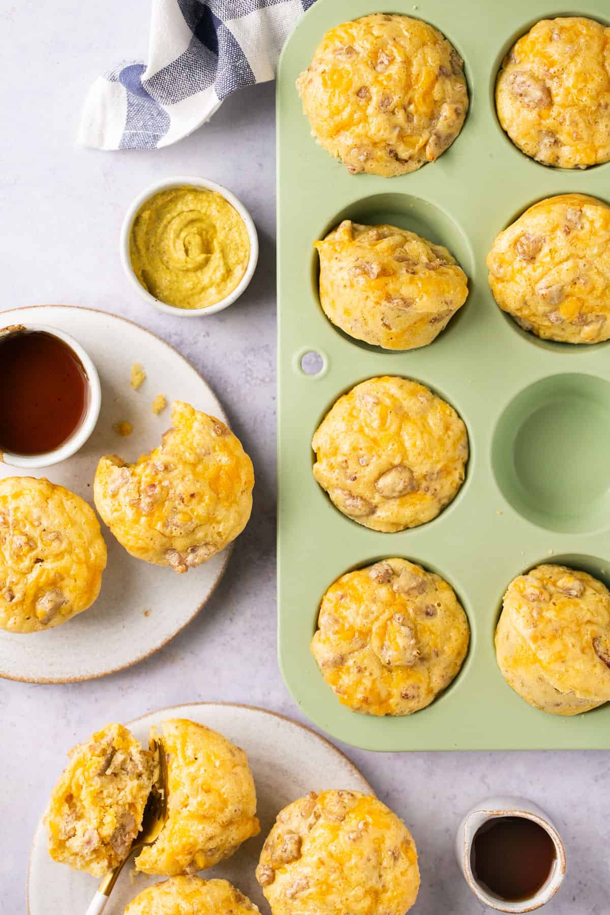 Cheesy Maple Sausage Breakfast Muffins Lauren Fit Foodie