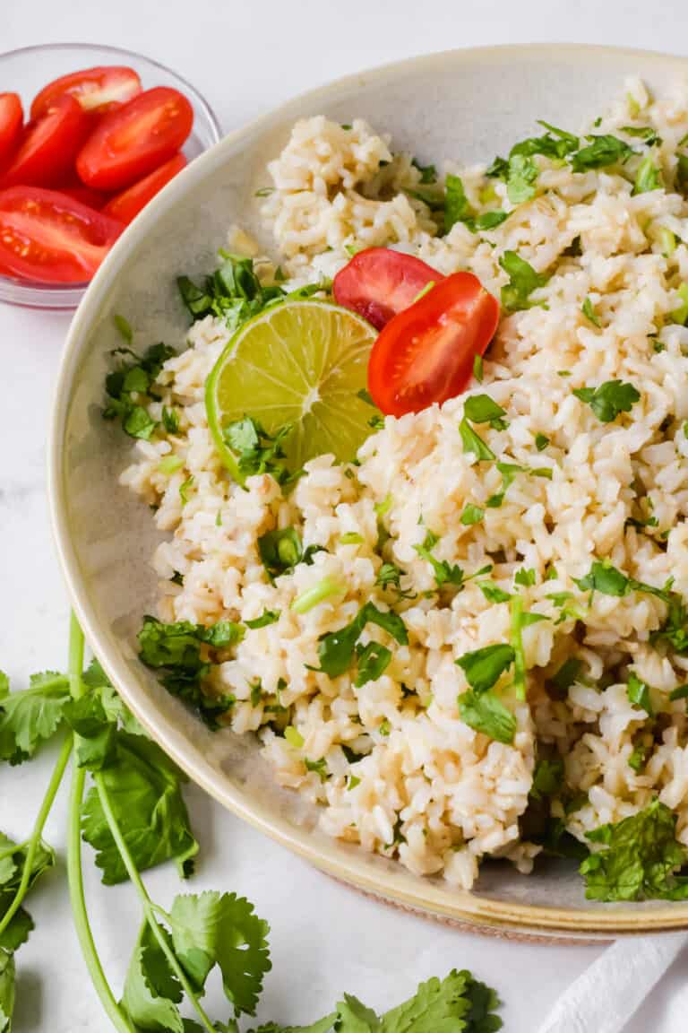 Chipotle Brown Rice Recipe (Cilantro Lime Brown Rice) | Lauren Fit Foodie