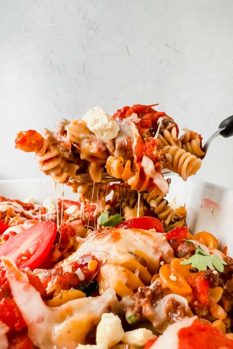 Easy Healthy Rotini Pasta Bake Lauren Fit Foodie