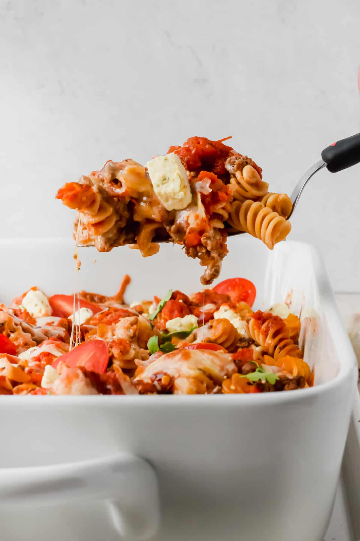 Easy Healthy Rotini Pasta Bake Lauren Fit Foodie