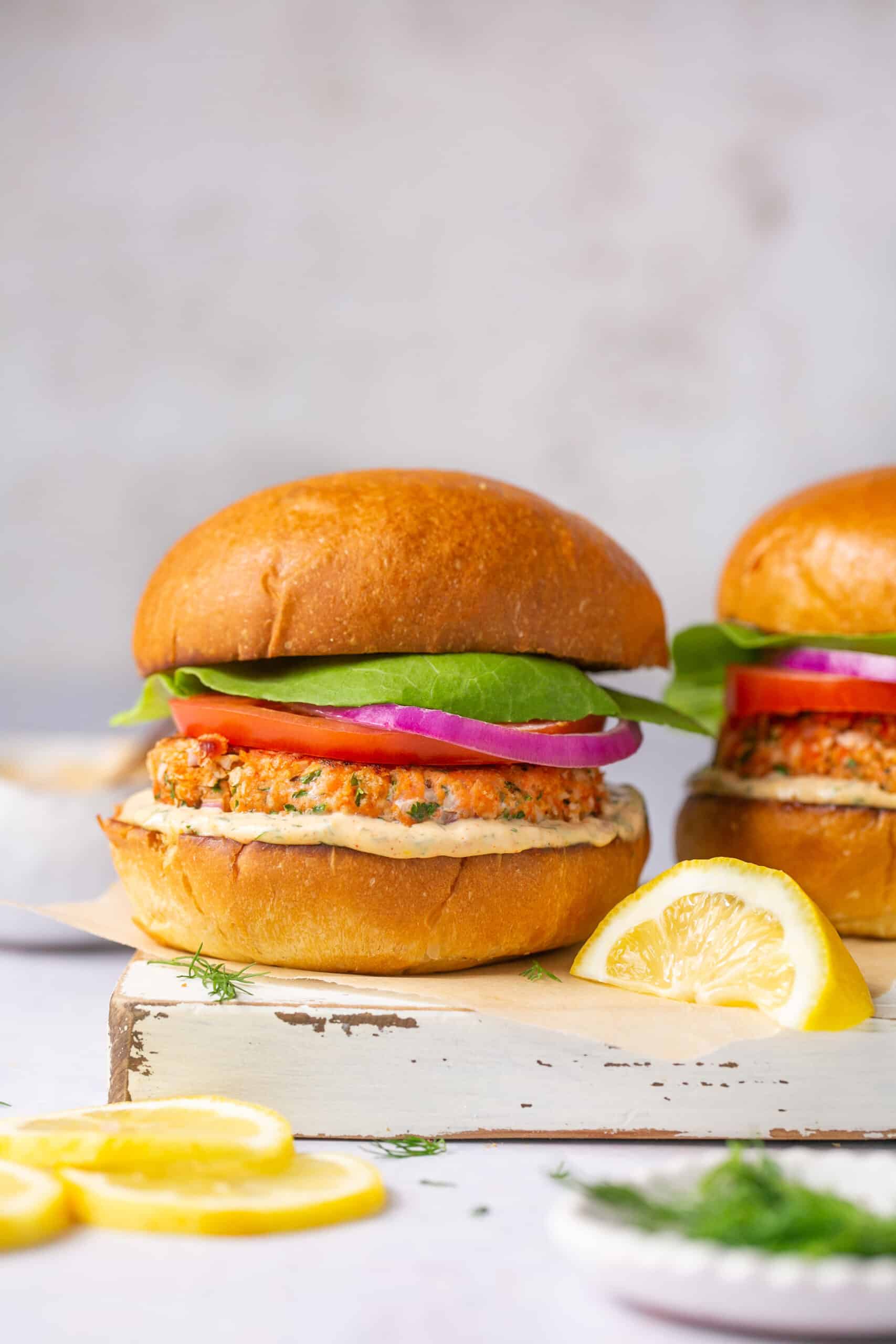 Healthy Salmon Burgers (Easy + Ready in 20 Minutes!)