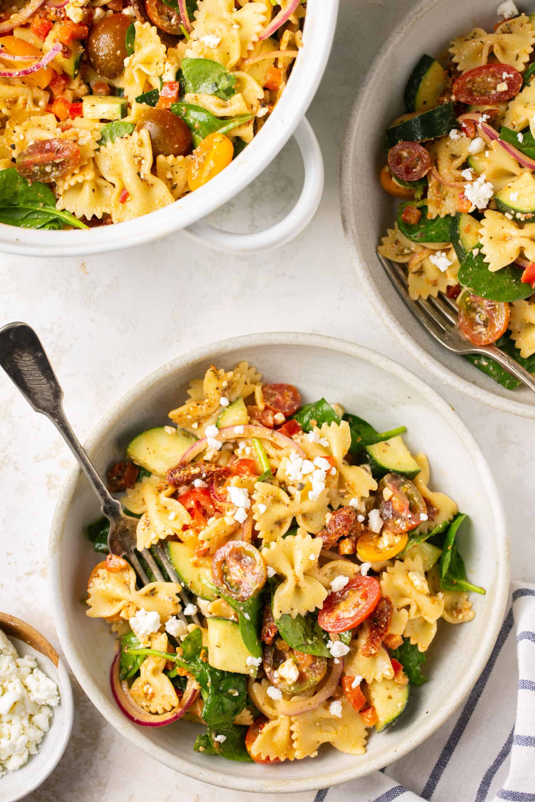 Healthy Tuscan Pasta Salad