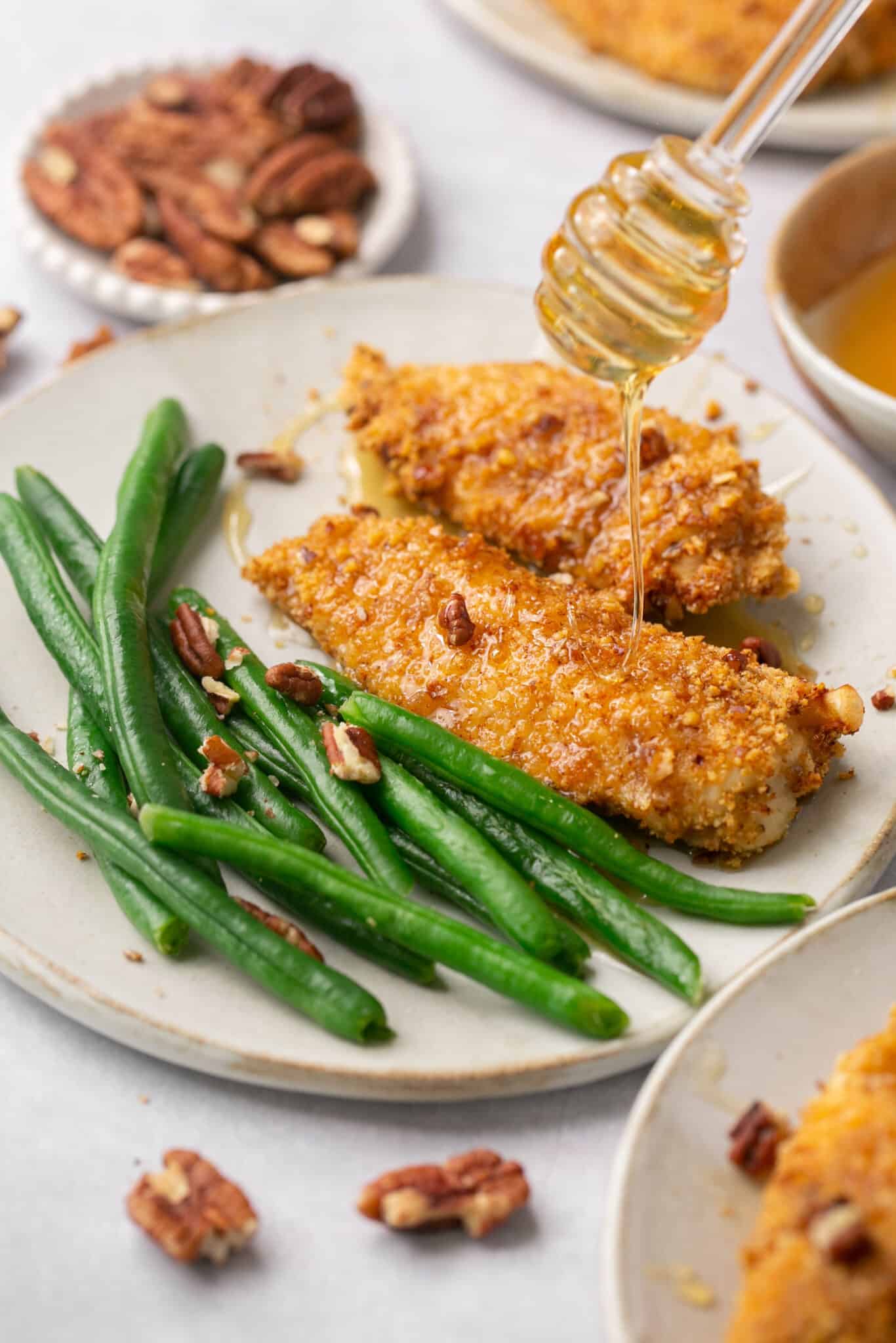 Pecan Crusted Chicken Tenders (Made in the Air Fryer!) Lauren Fit Foodie