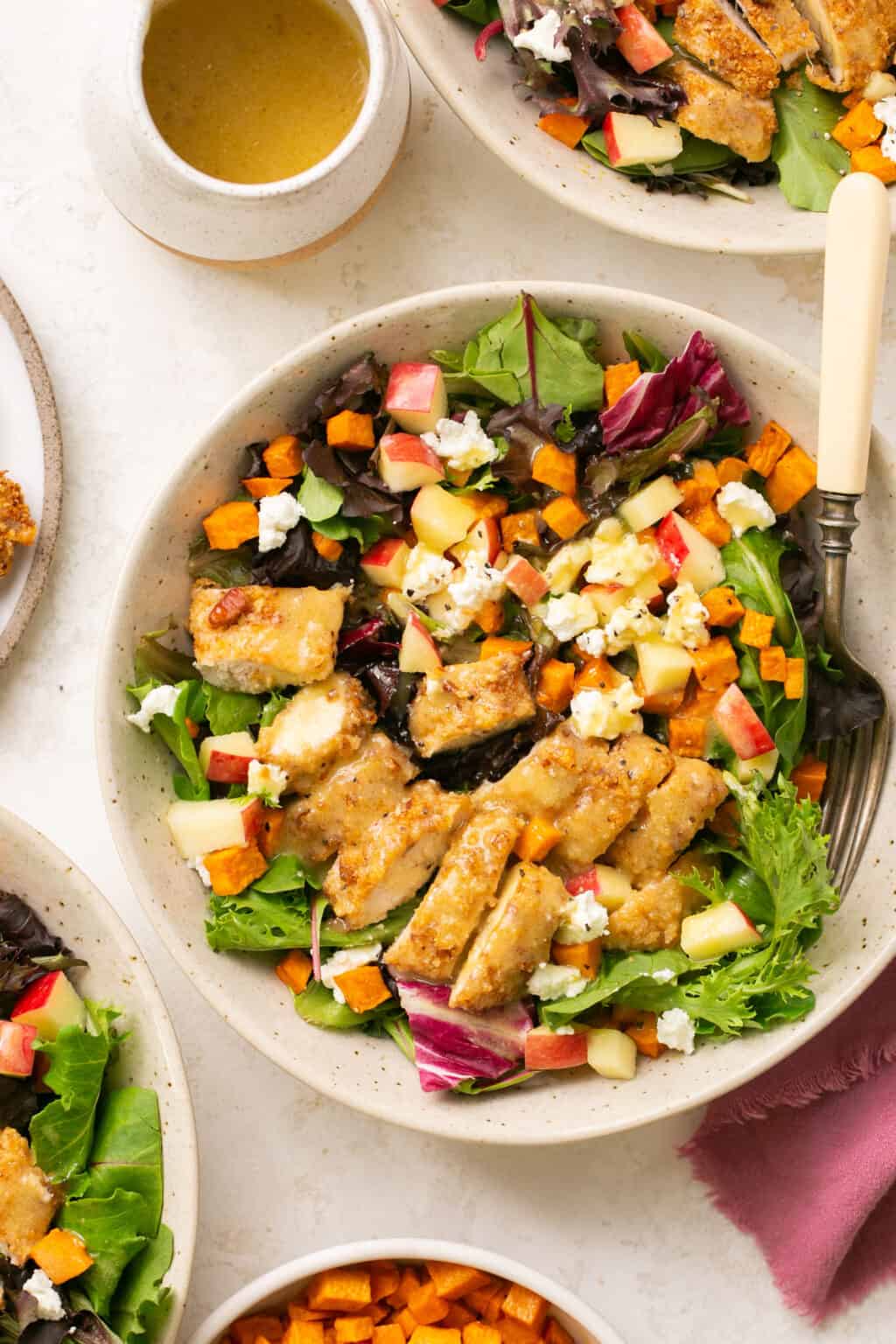 Fall Harvest Salad with Pecan Chicken (High Protein)