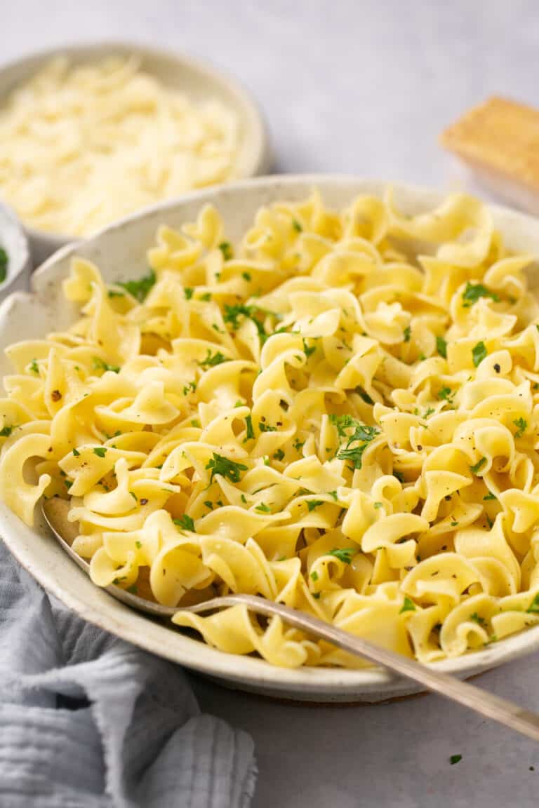 15-Minute Buttered Noodles with Parmesan | Lauren Fit Foodie