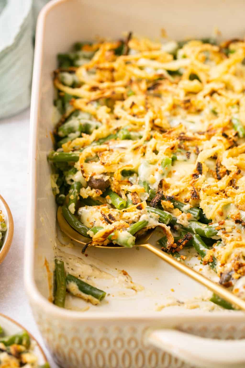 Healthy Green Bean Casserole without Mushroom Soup Lauren Fit Foodie