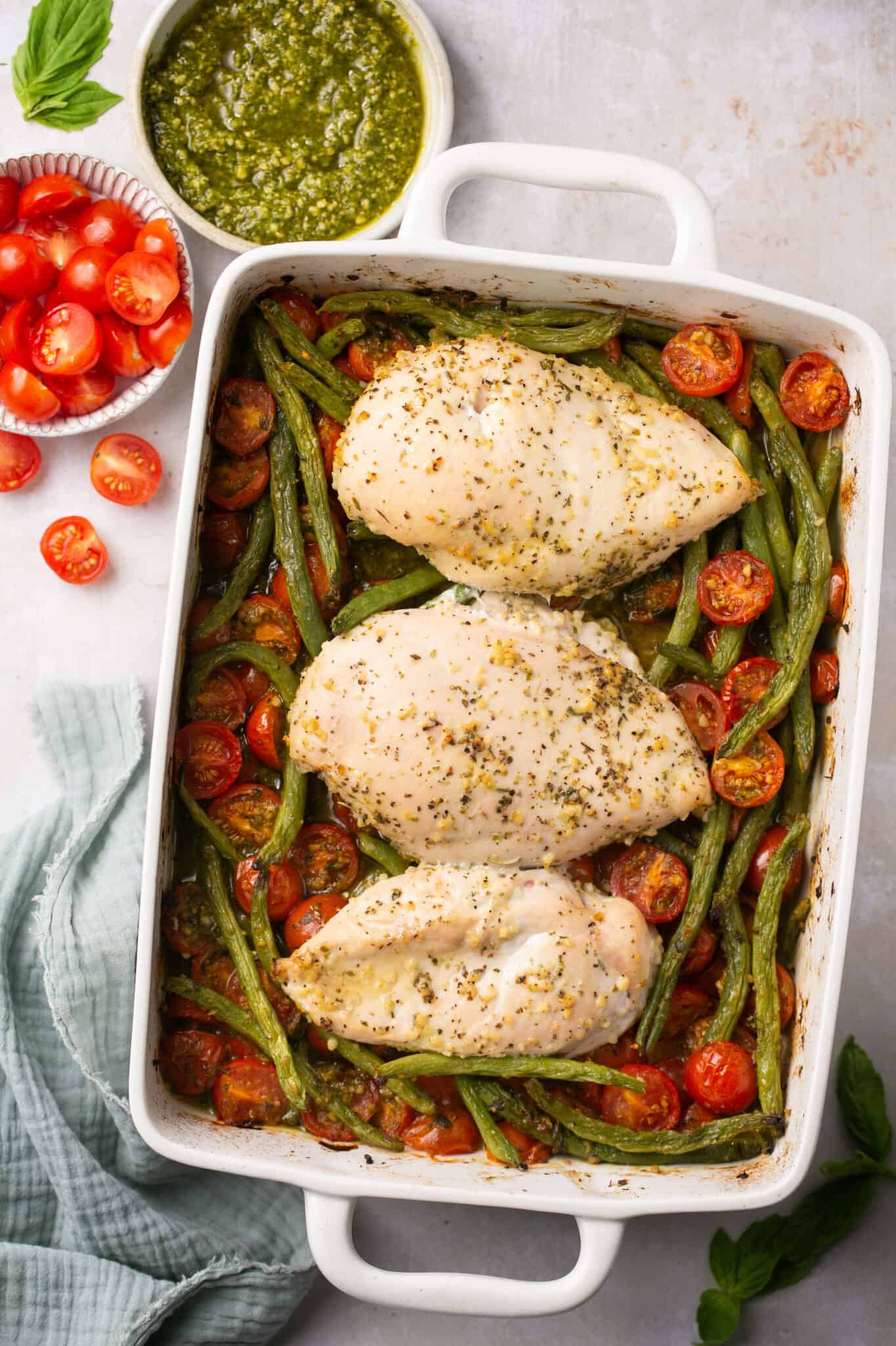 Easy Baked Chicken Pesto Recipe | Lauren Fit Foodie