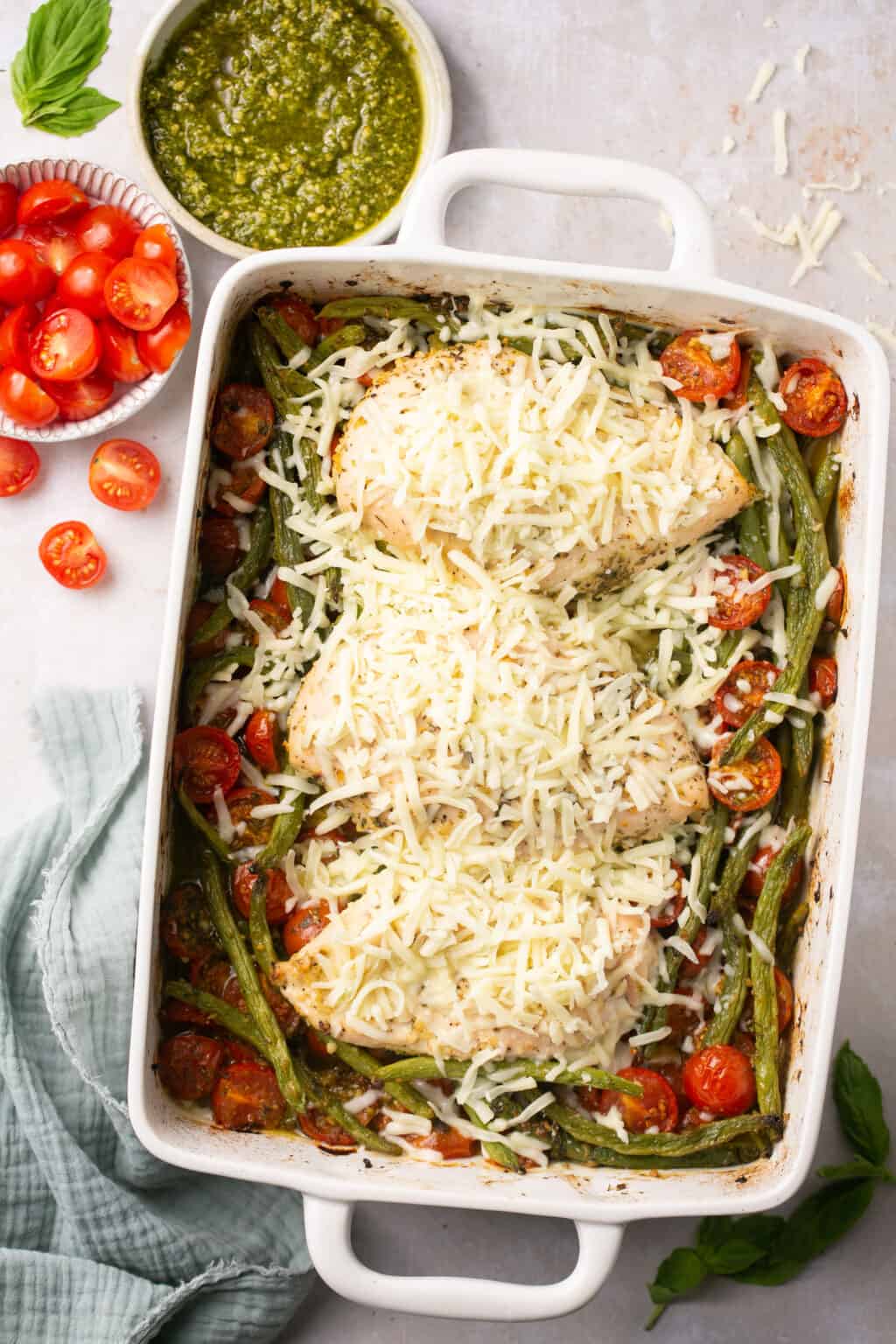 Easy Baked Chicken Pesto Recipe | Lauren Fit Foodie