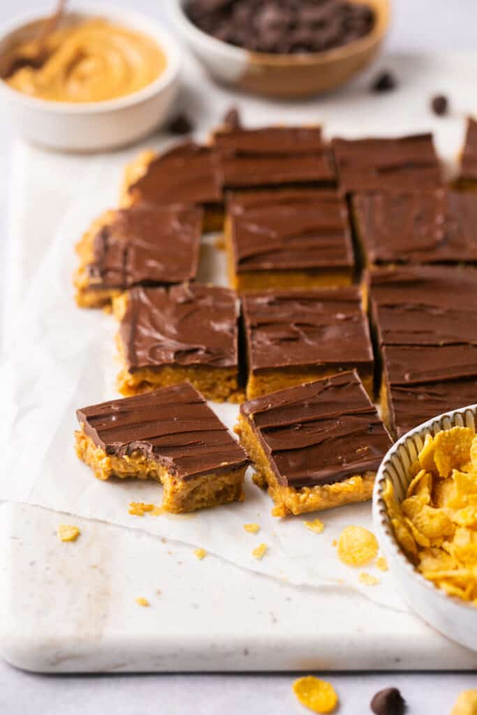 Peanut Butter Corn Flake Bars - Cooking With Carlee