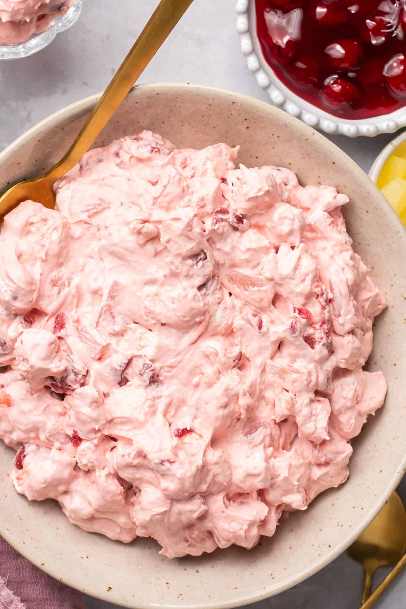 Easy Cherry Fluff Salad Recipe (5 ingredients, 5 minutes) Lauren Fit Foodie