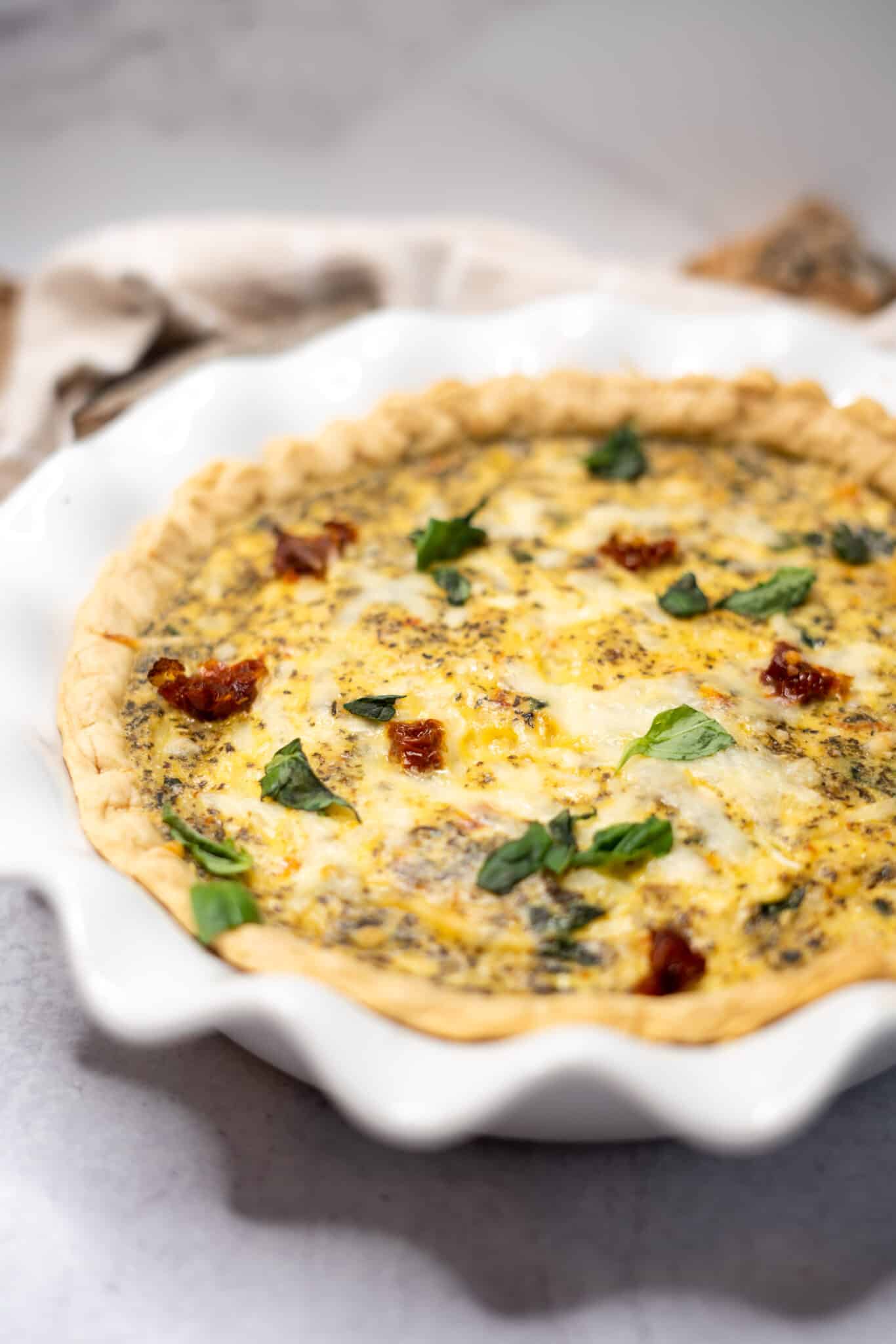 Sundried Tomato Basil Quiche | Lauren Fit Foodie