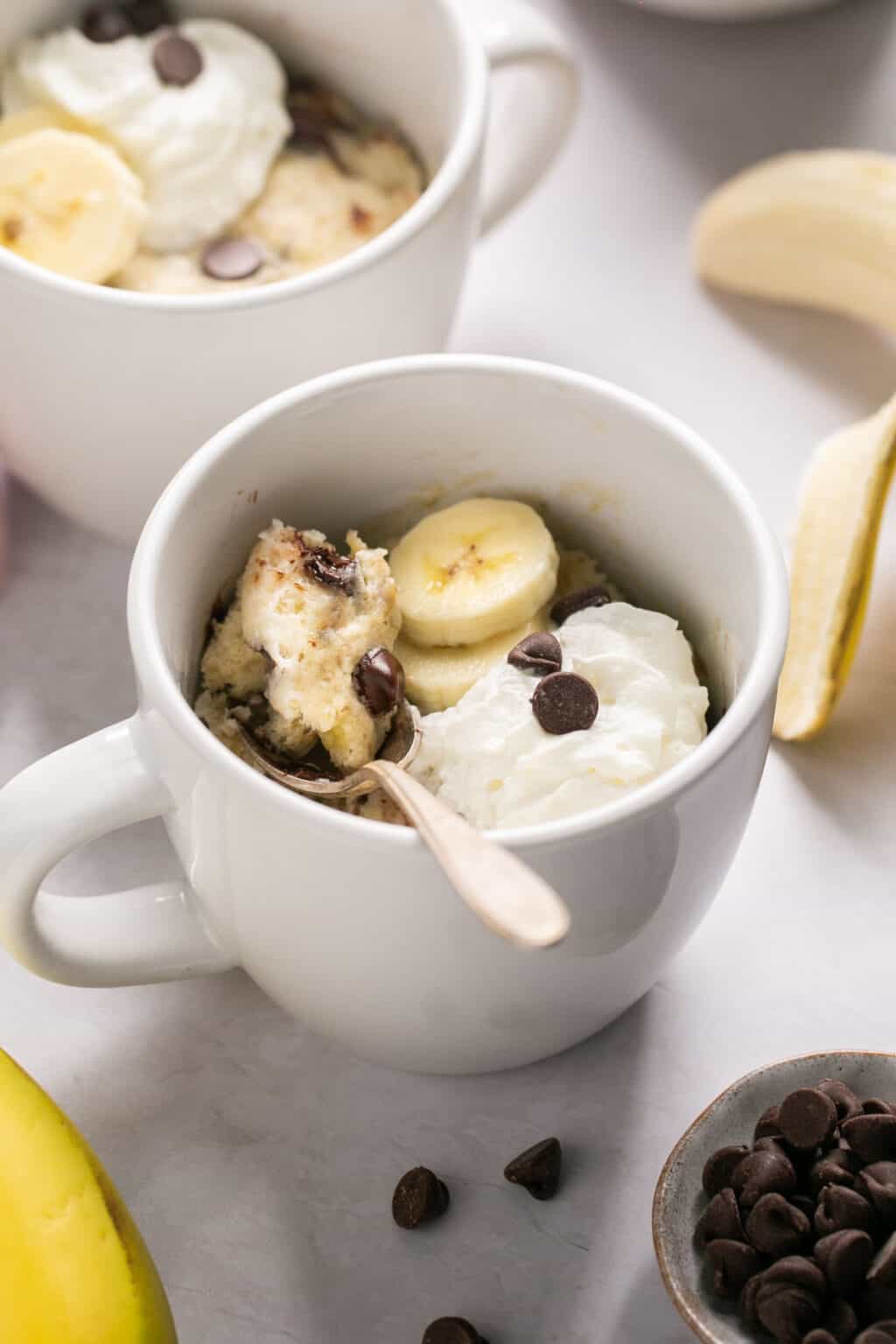 5-Minute Healthy Banana Mug Cake | Lauren Fit Foodie