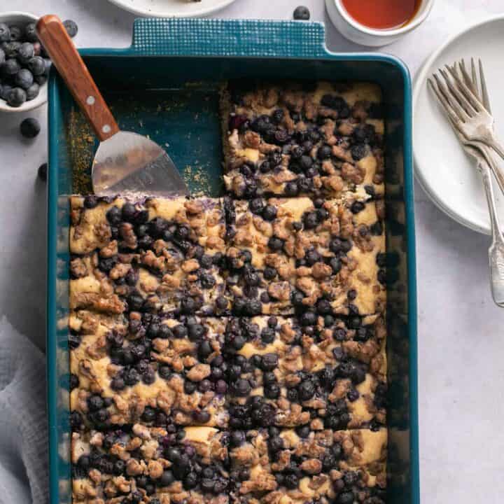Blueberry Sausage Pancake Breakfast Bake-image
