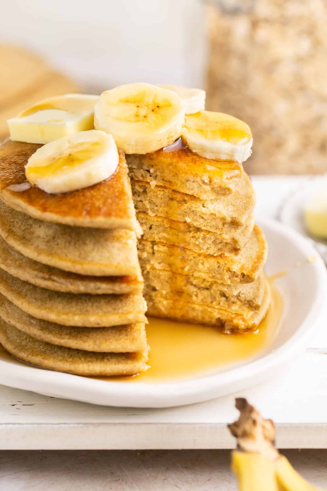 Blender Banana Oatmeal Pancakes blender-banana-oatmeal-pancakes