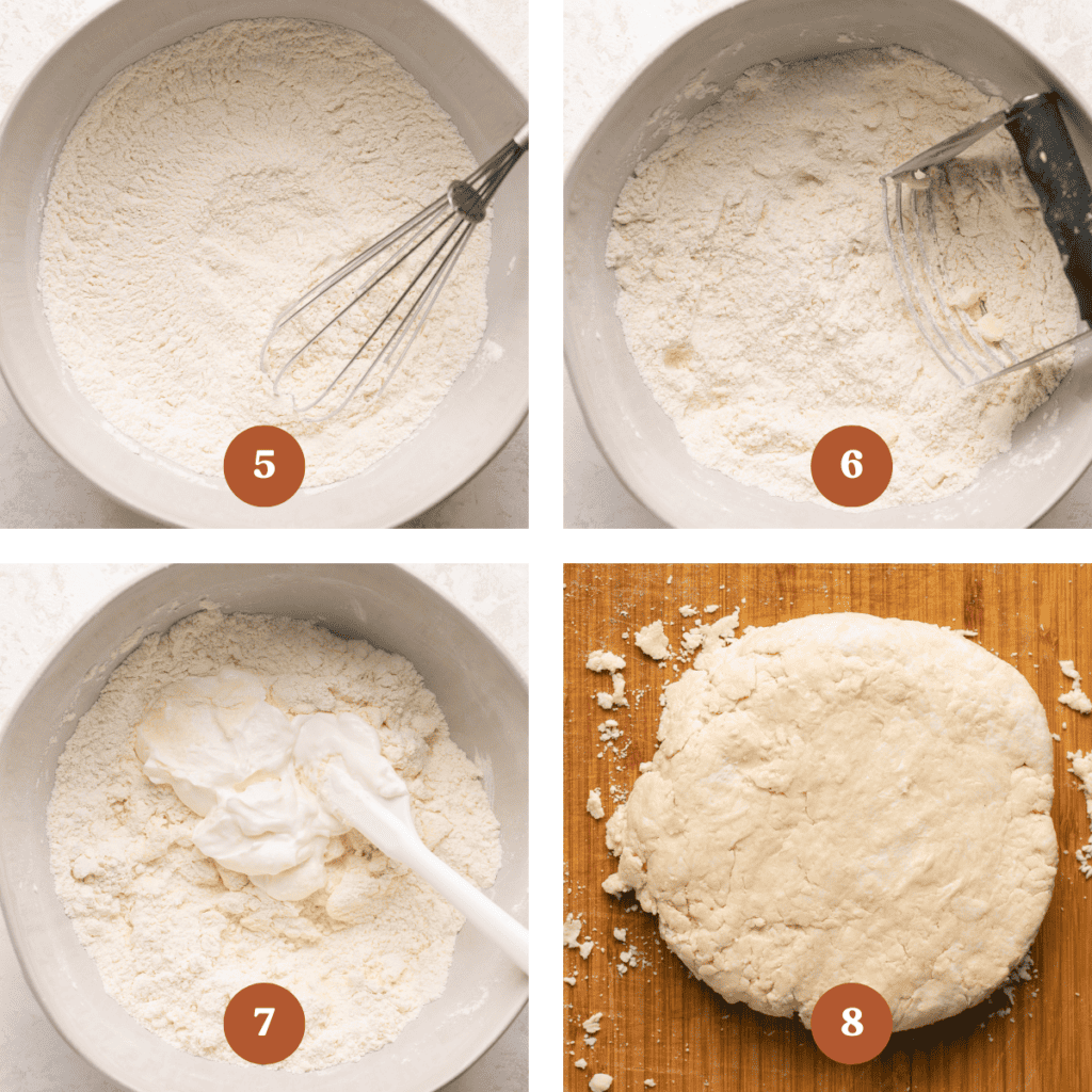 How to make the biscuits (process steps).
