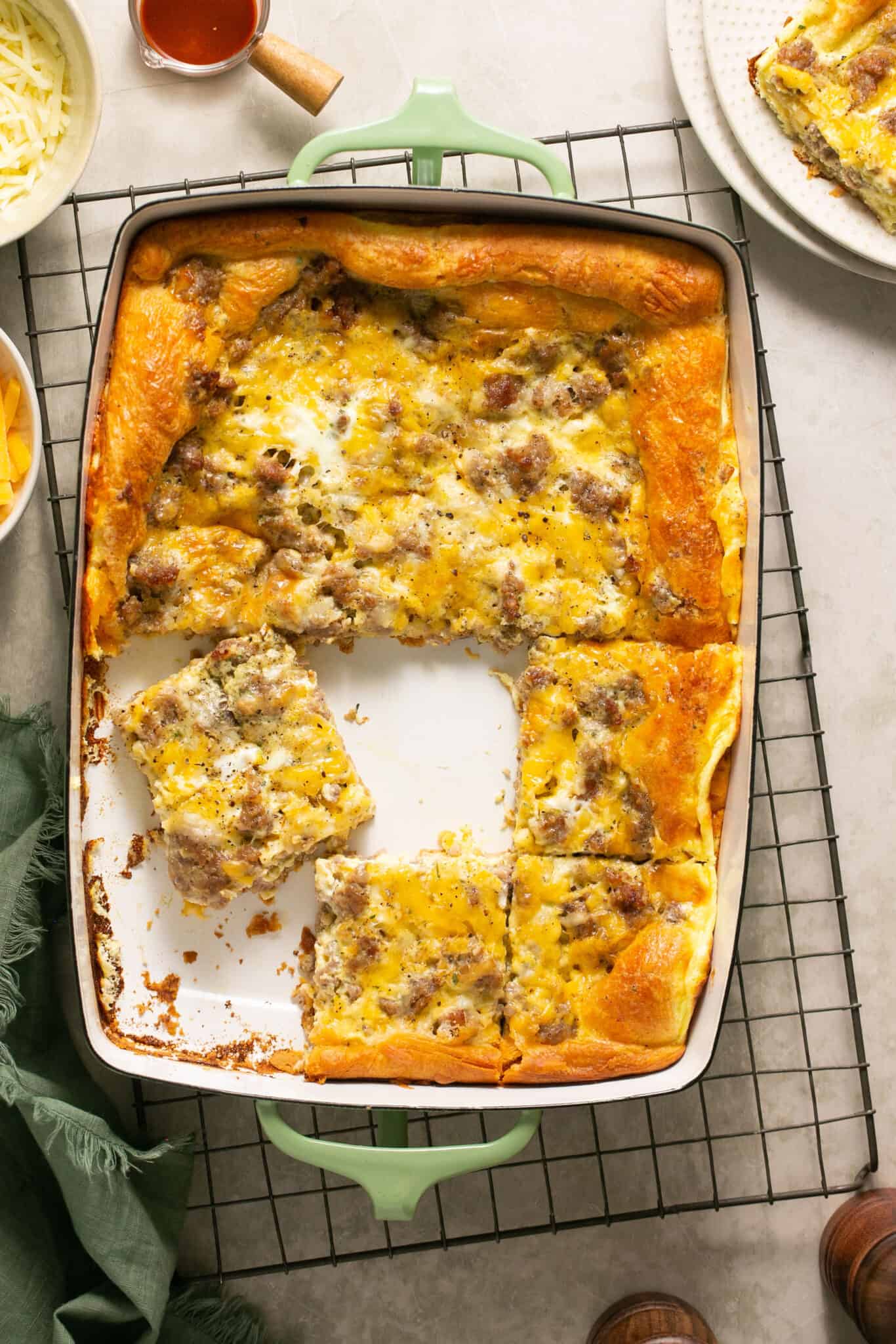 Holiday Crescent Roll Breakfast Casserole Lauren Fit Foodie