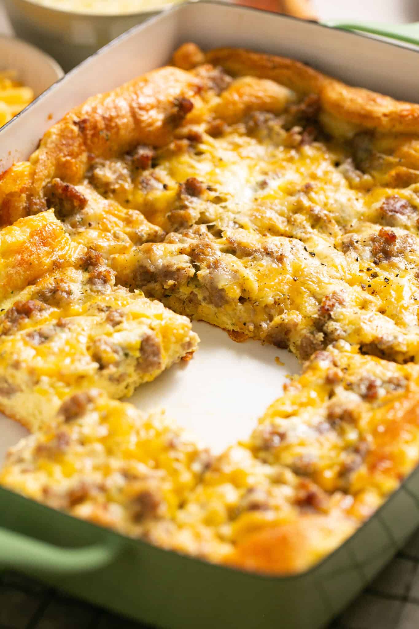 Holiday Crescent Roll Breakfast Casserole | Lauren Fit Foodie