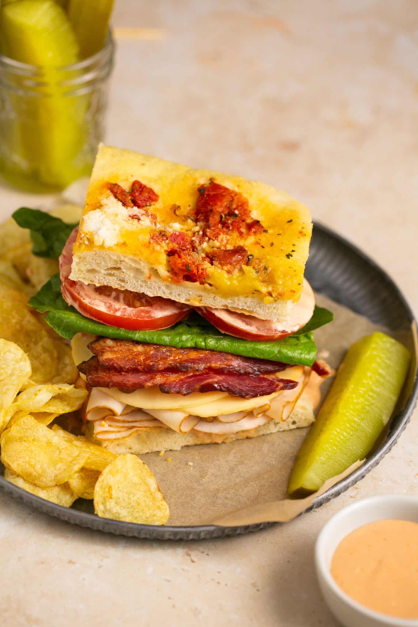 High Protein Bacon Turkey Bravo Sandwich (Panera Copycat!)