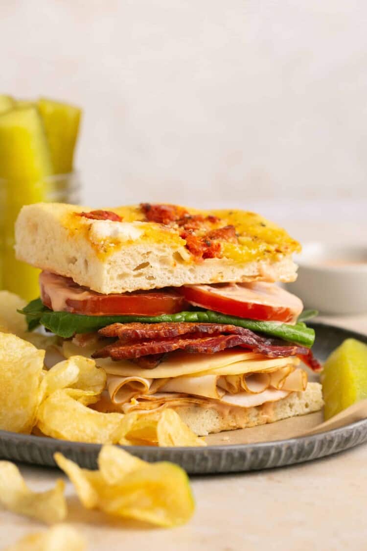 High Protein Bacon Turkey Bravo Sandwich (Panera Copycat!)