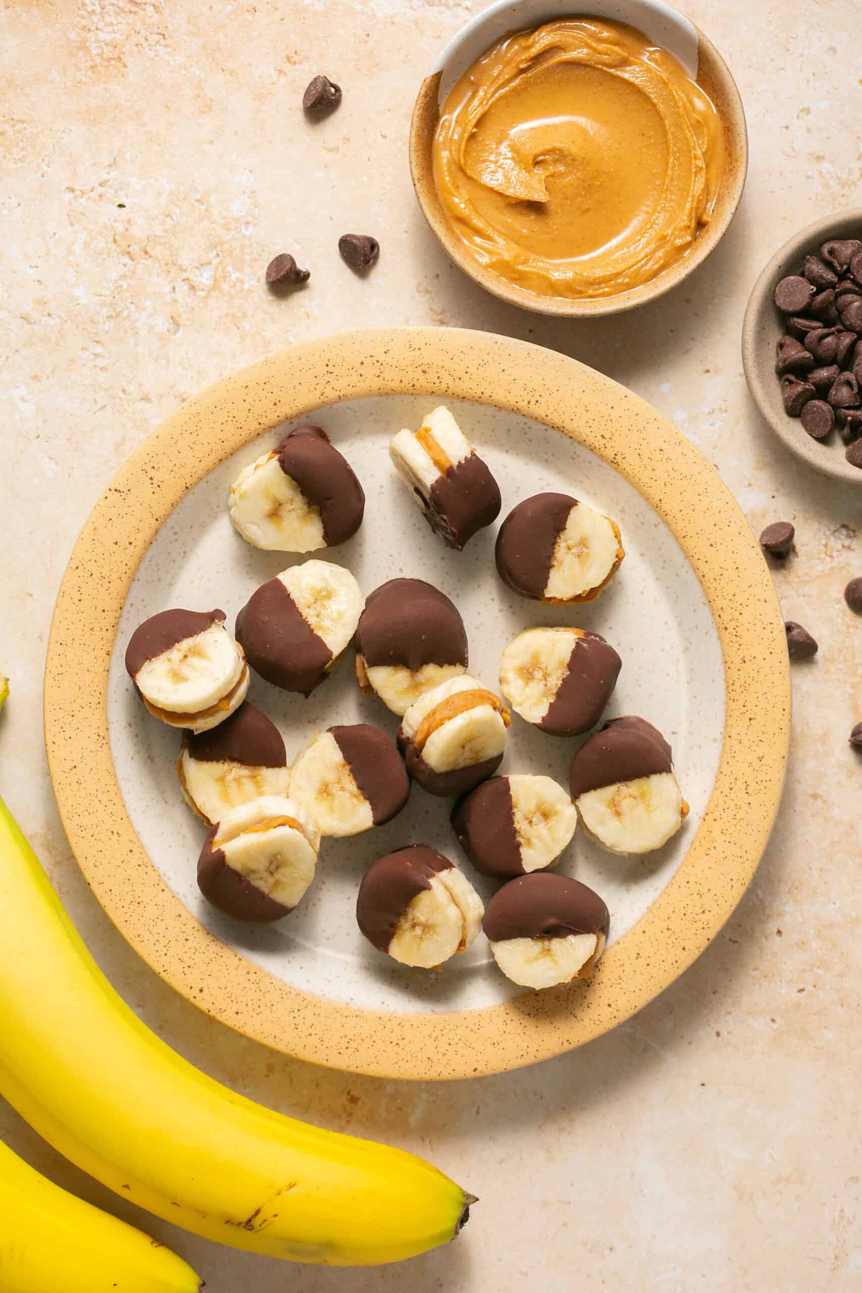 Peanut Butter Nutella Banana Bites