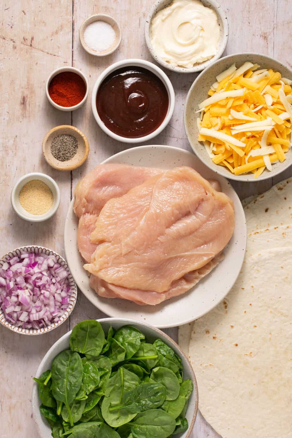 Easy BBQ Chicken Wrap Recipe (10 Minutes) Lauren Fit Foodie