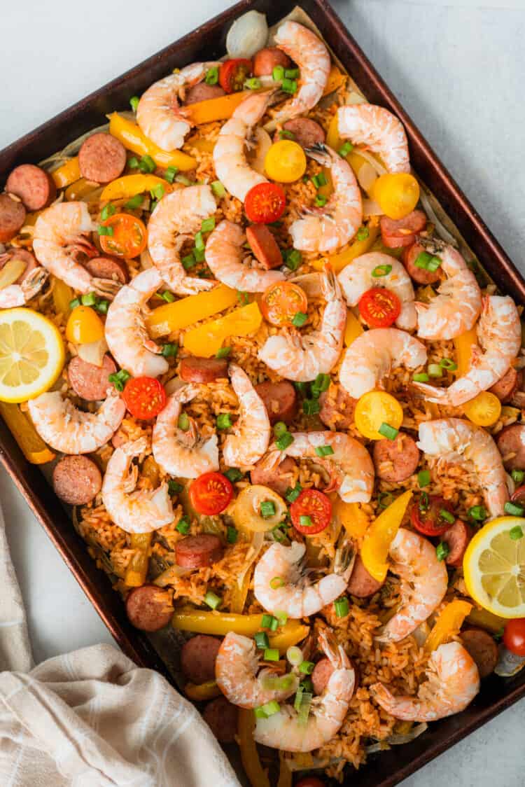 Easy Sheet Pan Jambalaya Lauren Fit Foodie