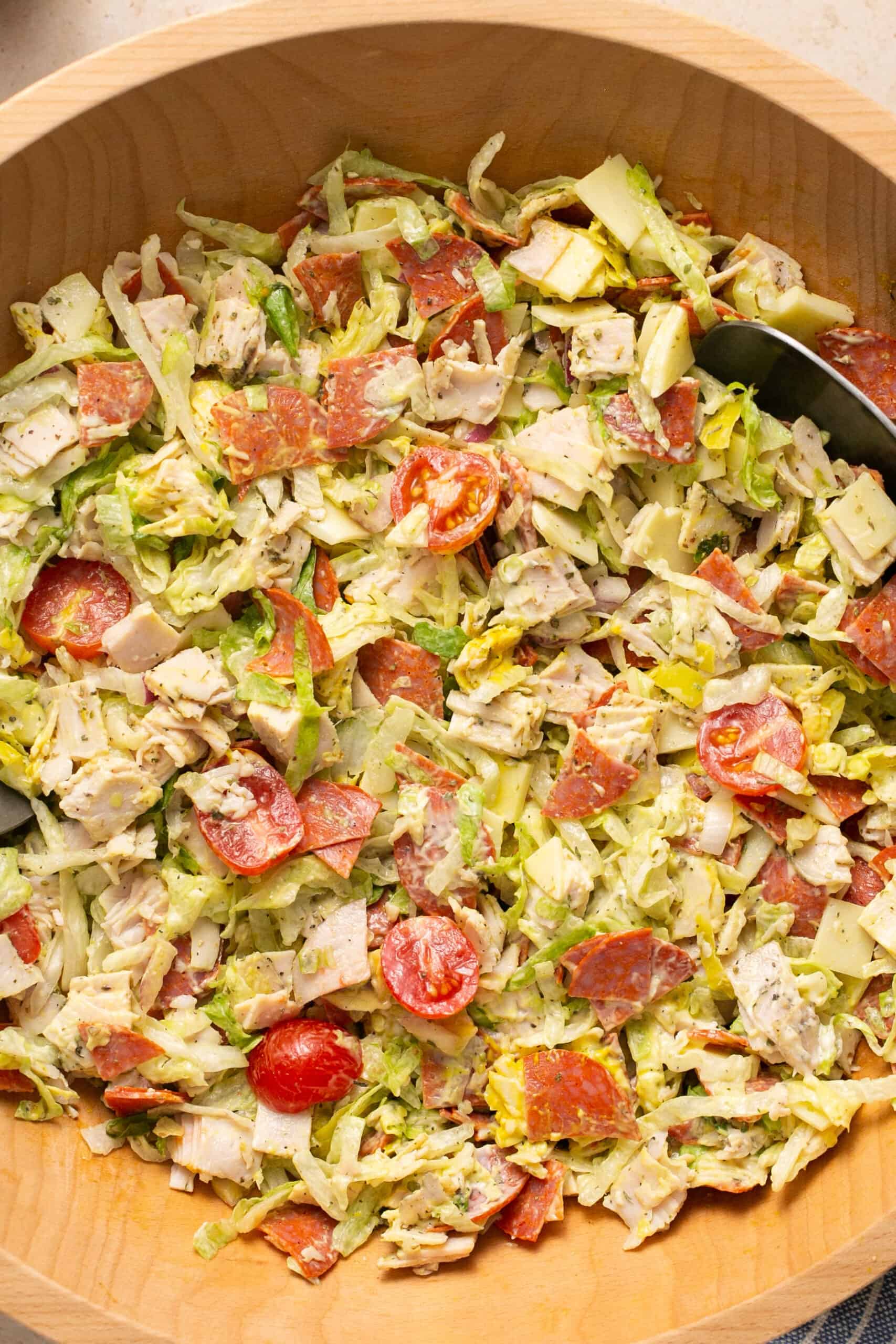 Italian Grinder Salad (Chopped Sub Salad) - Wellness by Kay