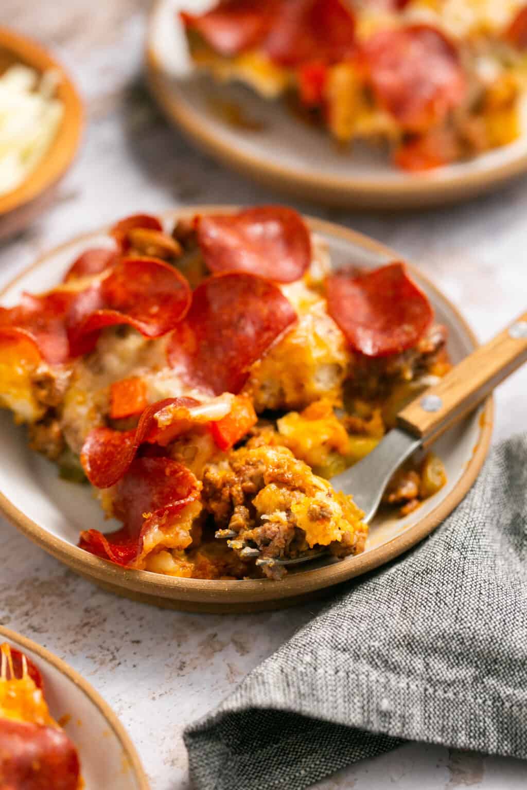 Bubble Up Pizza Casserole With Biscuits (Kid-Friendly!)