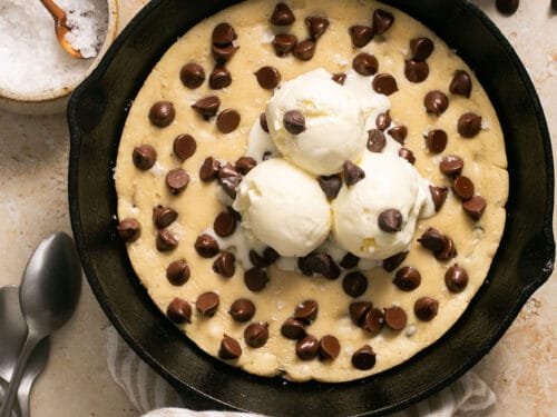 Chocolate Chip Protein Cookie Skillet for Two