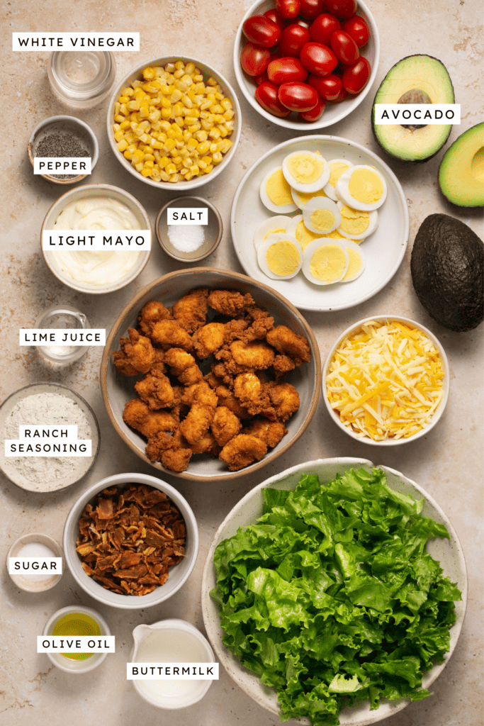 Ingredients for Avocado Lime Ranch Dressing.