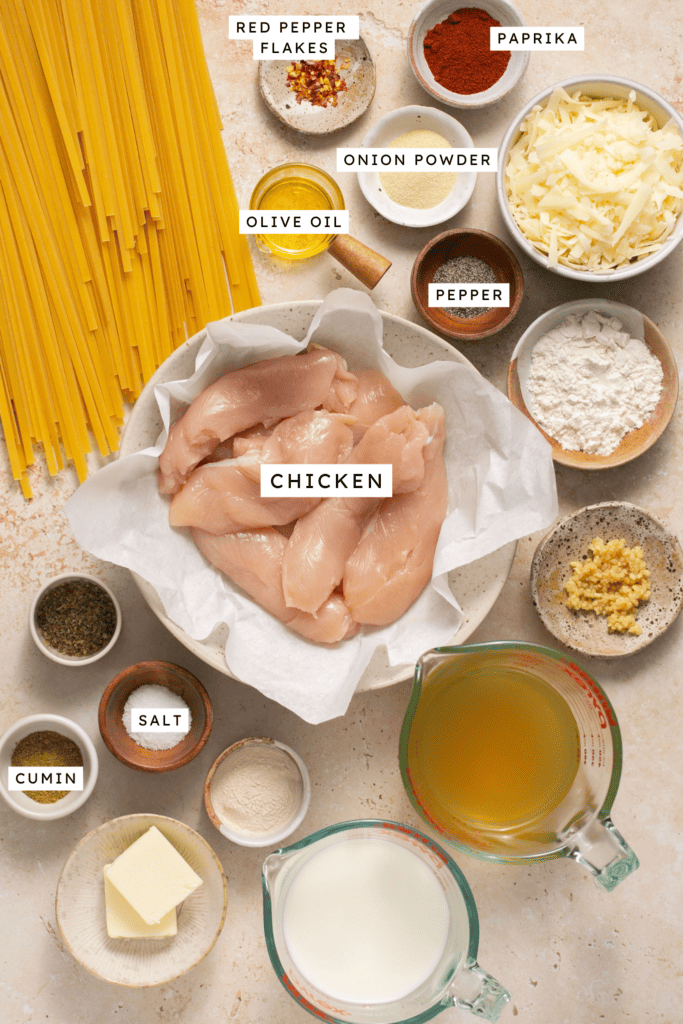 Ingredients for blackened chicken.