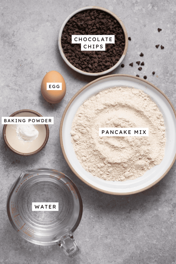 Ingredients for pancake bites.