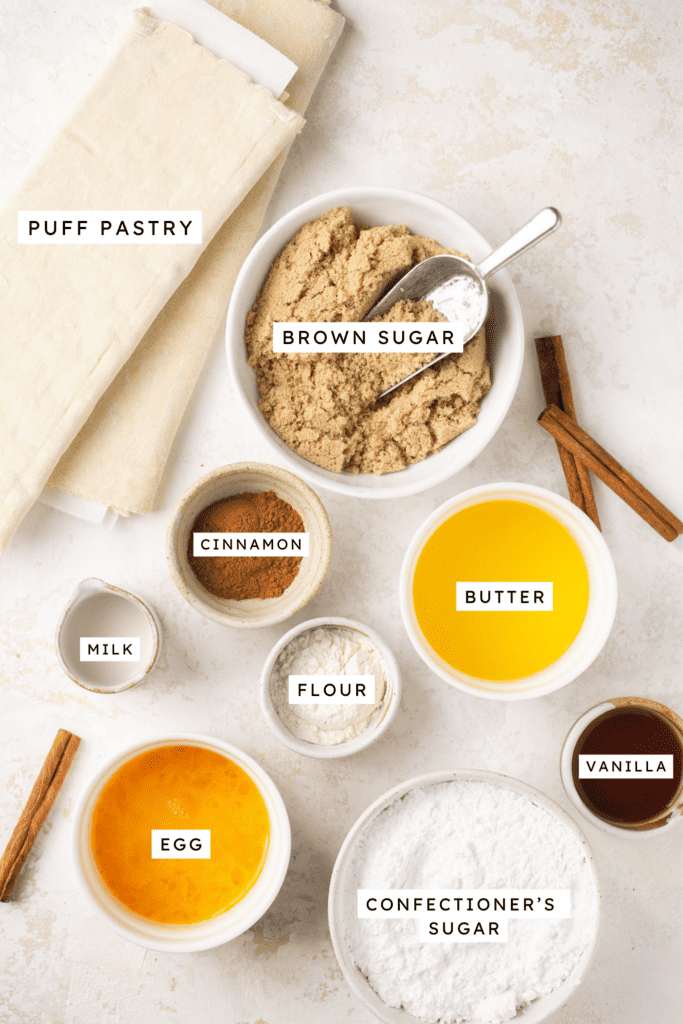 Ingredients for air fryer pop tarts.