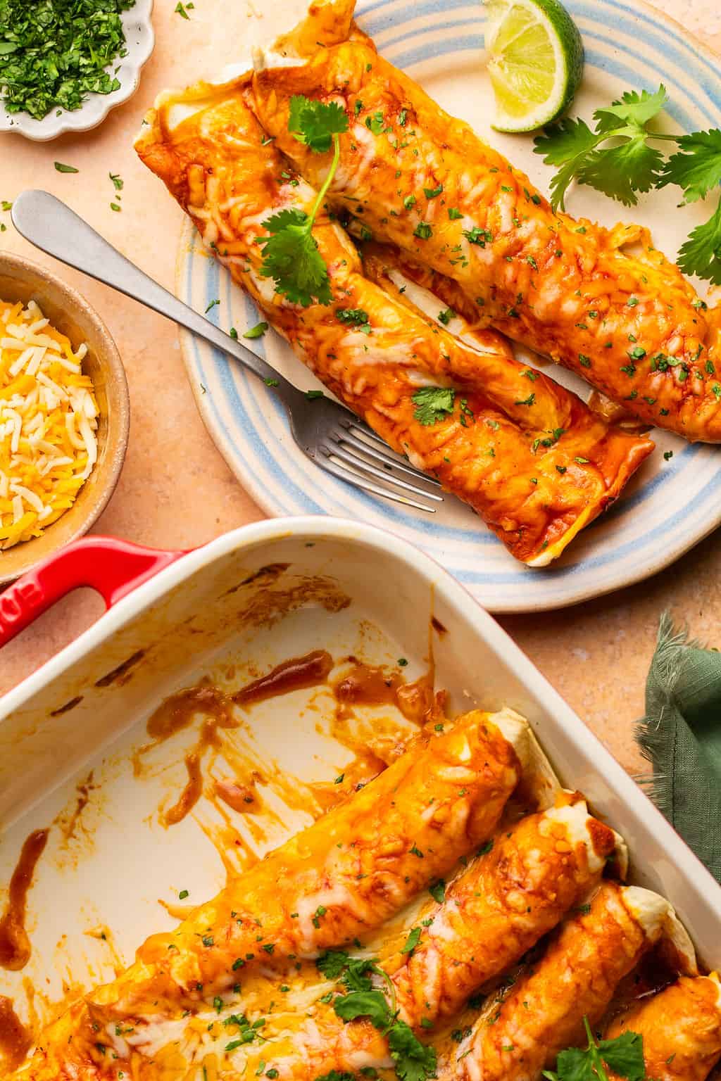 High Protein Chicken Enchiladas (30 minutes, 7 ingredients) Lauren