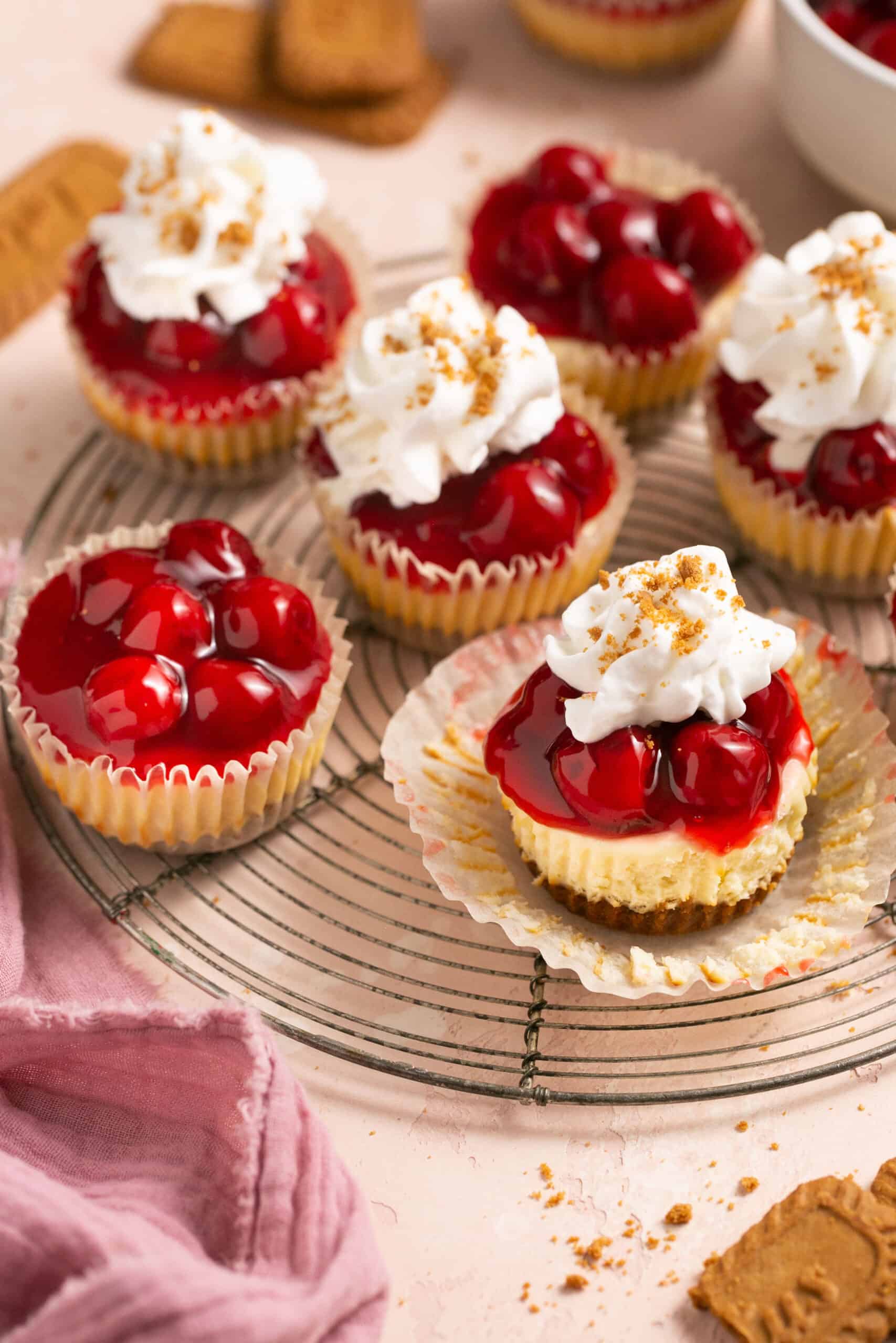 No Bake Mini Cherry Cheesecakes (High Protein) Lauren Fit Foodie