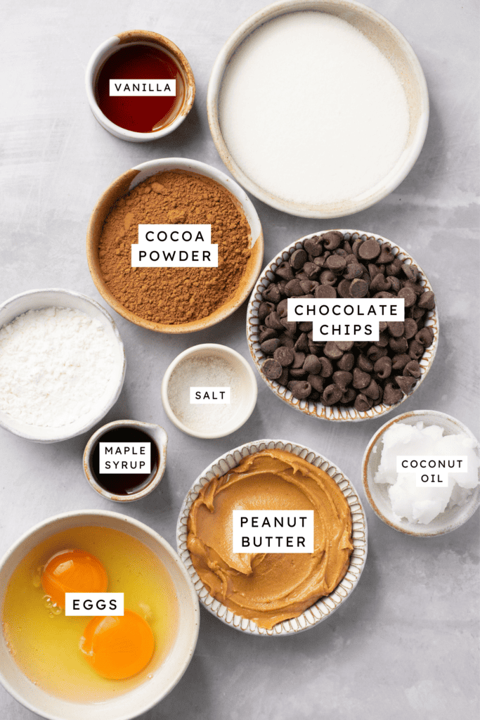 Ingredients for healthy pumpkin brownies.
