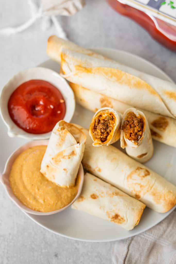 Easy MacroFriendly Cheeseburger Taquitos Lauren Fit Foodie