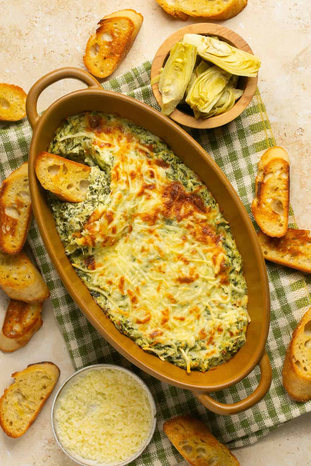 Cottage Cheese Spinach and Artichoke Dip (High Protein!)